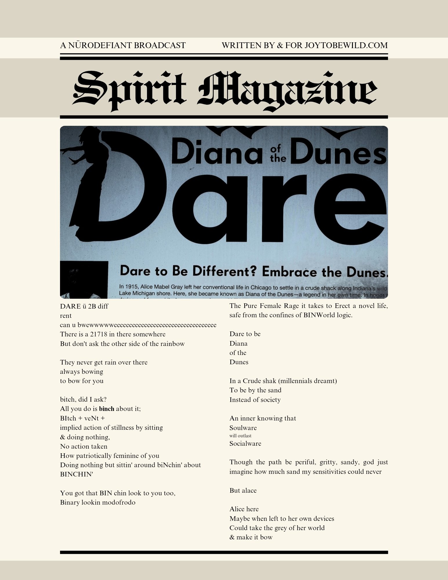 Diana to be Different